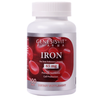 Genesisvit Pharma Iron 65 Mg (as Ferrous Sulfate 325 mg), 100 Tablets