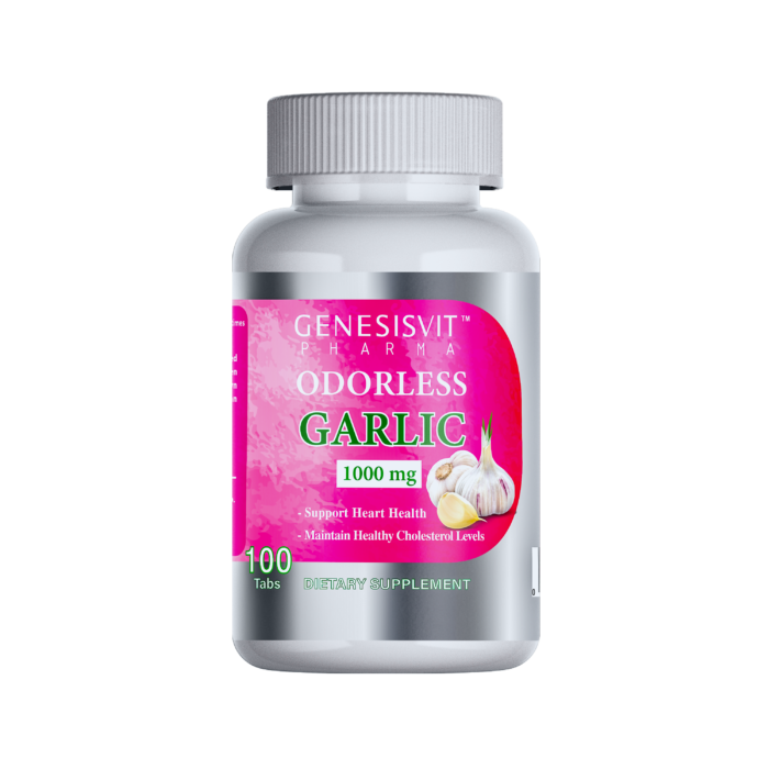 Genesisvit Pharma Odorless Garlic, 1000 mg, 100 tabs