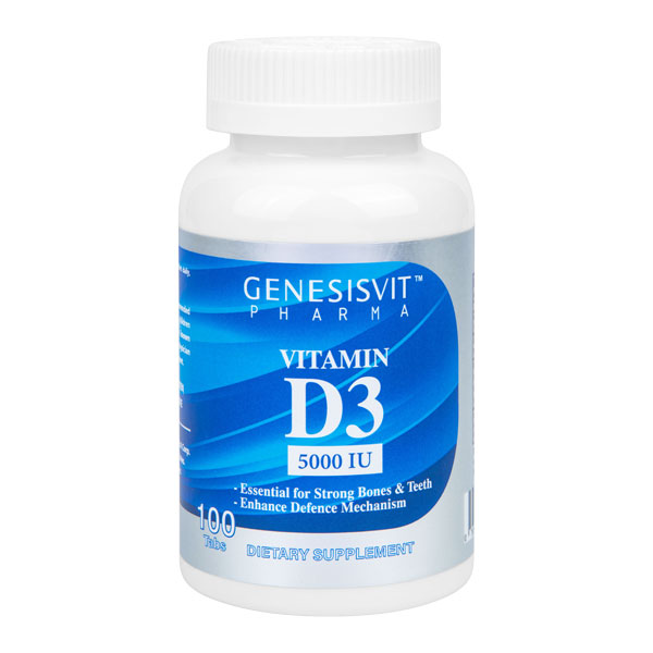 Genesisvit Vitamin D3 5000 IU, 100 tabs
