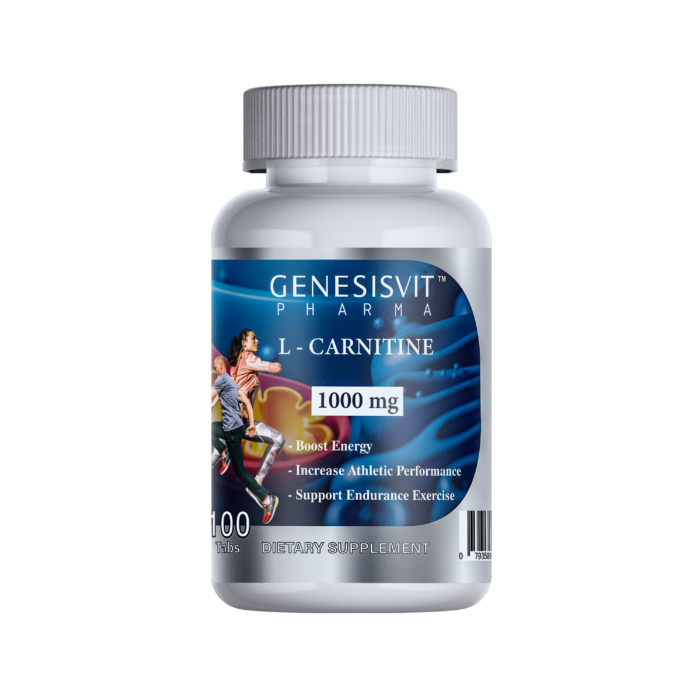 Genesisvit Pharma L-Carnitine, 1000 mg, 100 tabs