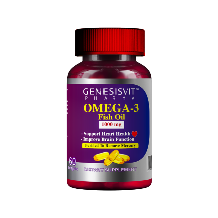 Genesisvit Pharma Omega-3 Fish Oil, 1000 mg, 60 Softgels