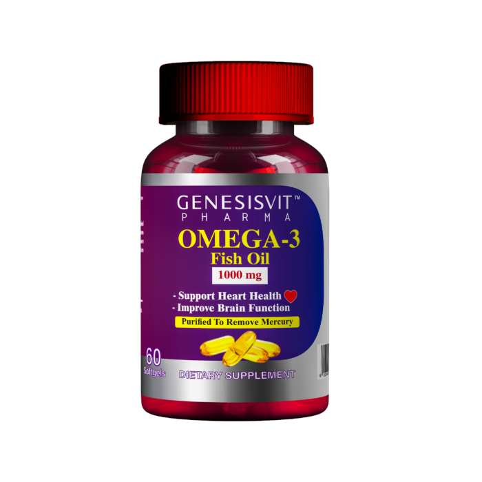 Genesisvit Pharma Omega-3 Fish Oil, 1000 mg, 60 Softgels