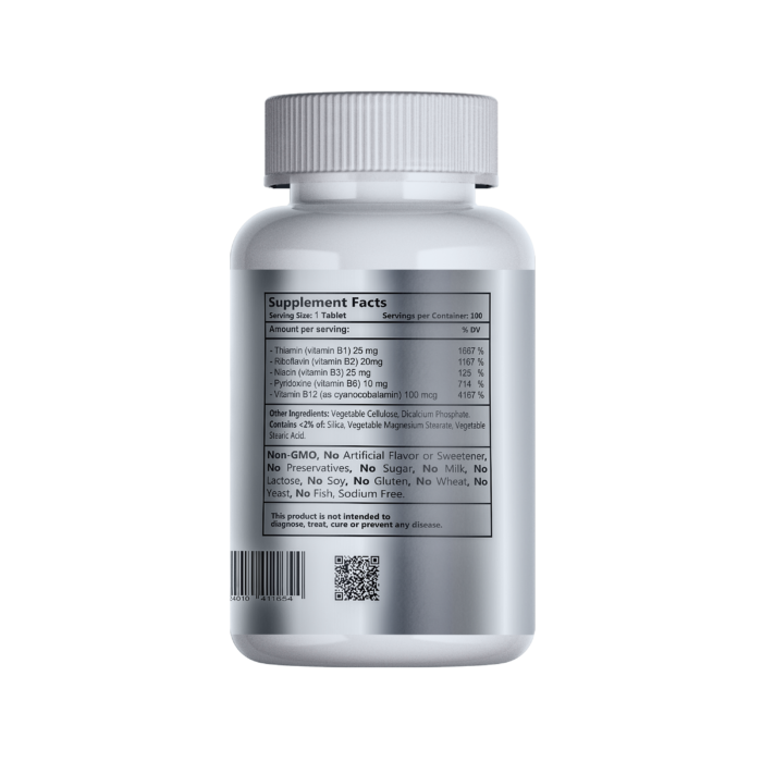 Genesisvit Pharma Super B-Complex with B12, 100 tabs - Image 3