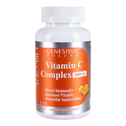 Genesisvit Pharma Vitamin C Complex 1000 mg with Bioflavonoids & Rose Hips, 120 tablets