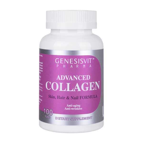 Genesisvit Pharma Advanced Collagen Skin, Hair & Nail Formula, 100 tabs, with Vitamin C