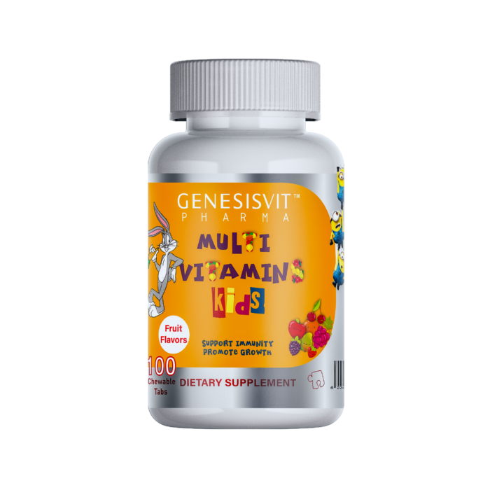 Genesisvit Pharma Chewable Multivitamins for Kids, 100 tabs with fruit flavors