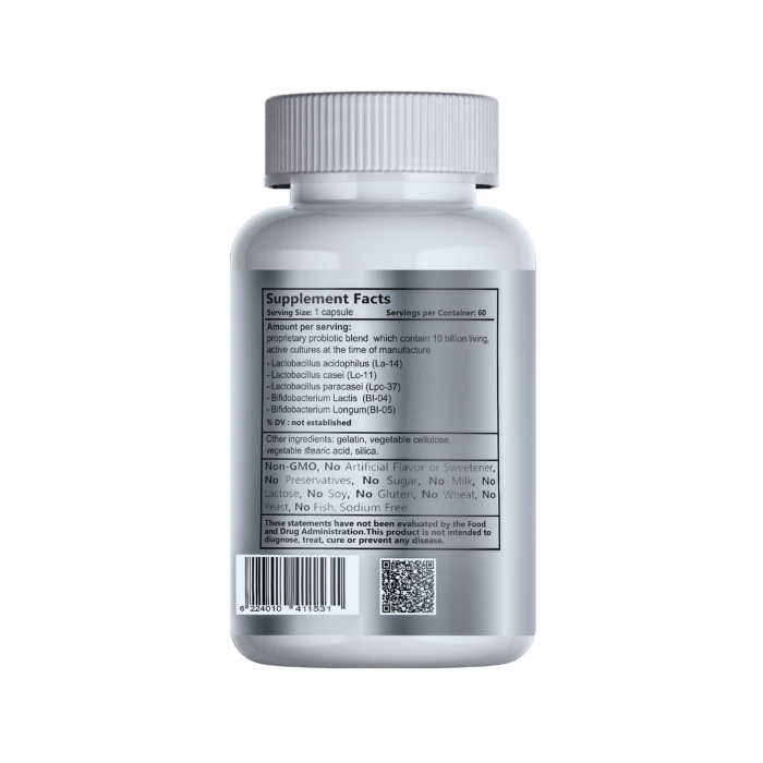 Genesisvit Pharma Probiotic, 10 Billion friendly Bacteria for the digestive system, 60 capsules - Image 3