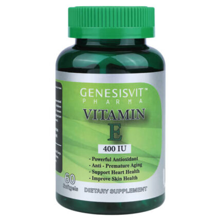 Genesisvit Pharma Vitamin E, 400 IU, 60 caps