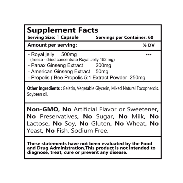 Genesisvit Pharma Royal Jelly, 1000 mg, 60 caps - Image 4