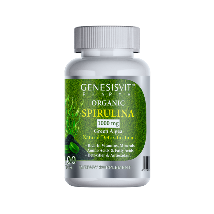 Genesisvit Pharma Organic Spirulina, 1000 mg, 100 tabs