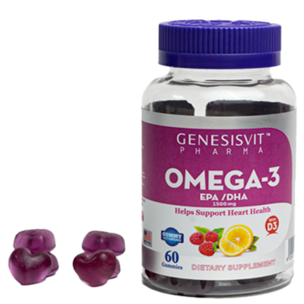 Genesisvit Pharma Omega-3 Fish Oil, 1500 mg, 60 gummies