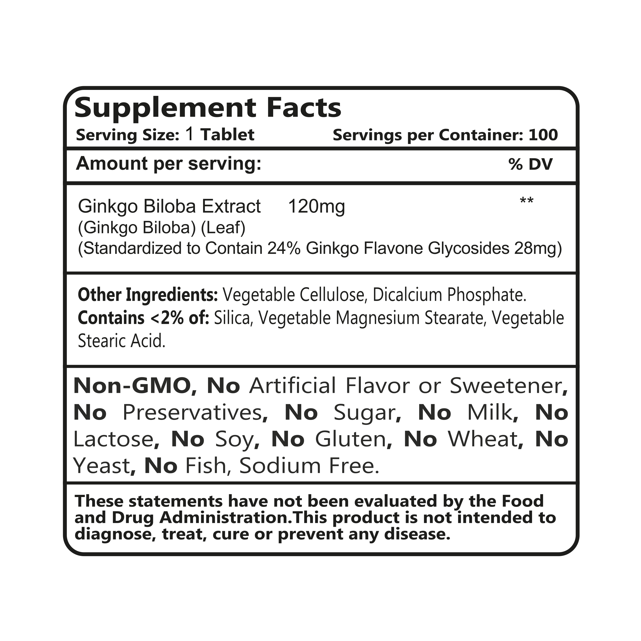 GINKGO BILOBA 120 MG 100 FILM COATED TABLETS - USA - Image 3