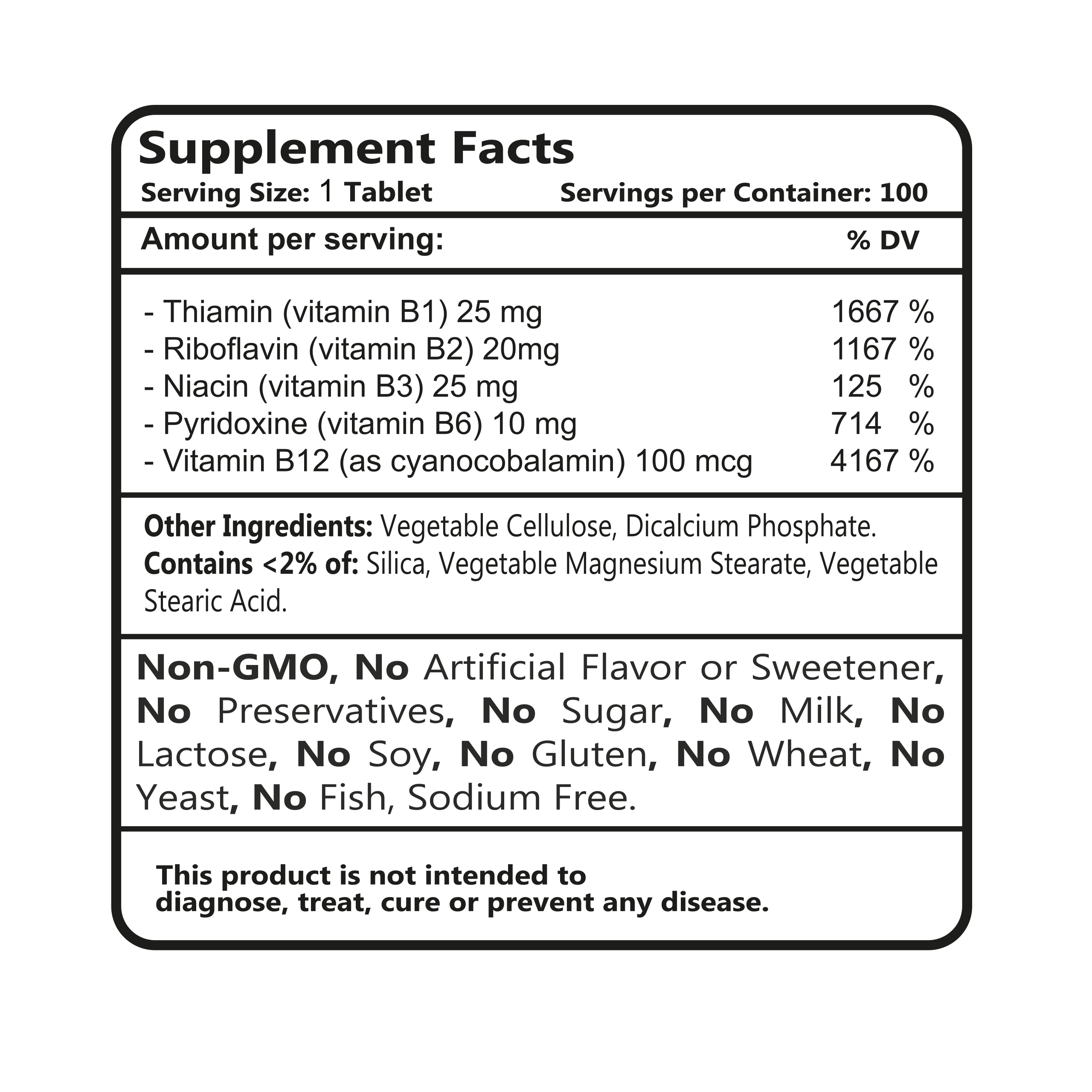 SUPER B-COMPLEX WITH B12 100 FILM COATED TABLETS-USA - Image 3